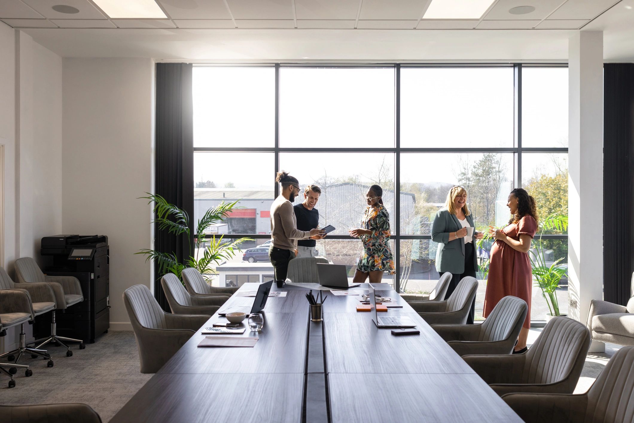 Consulting professionals in discussion during a meeting