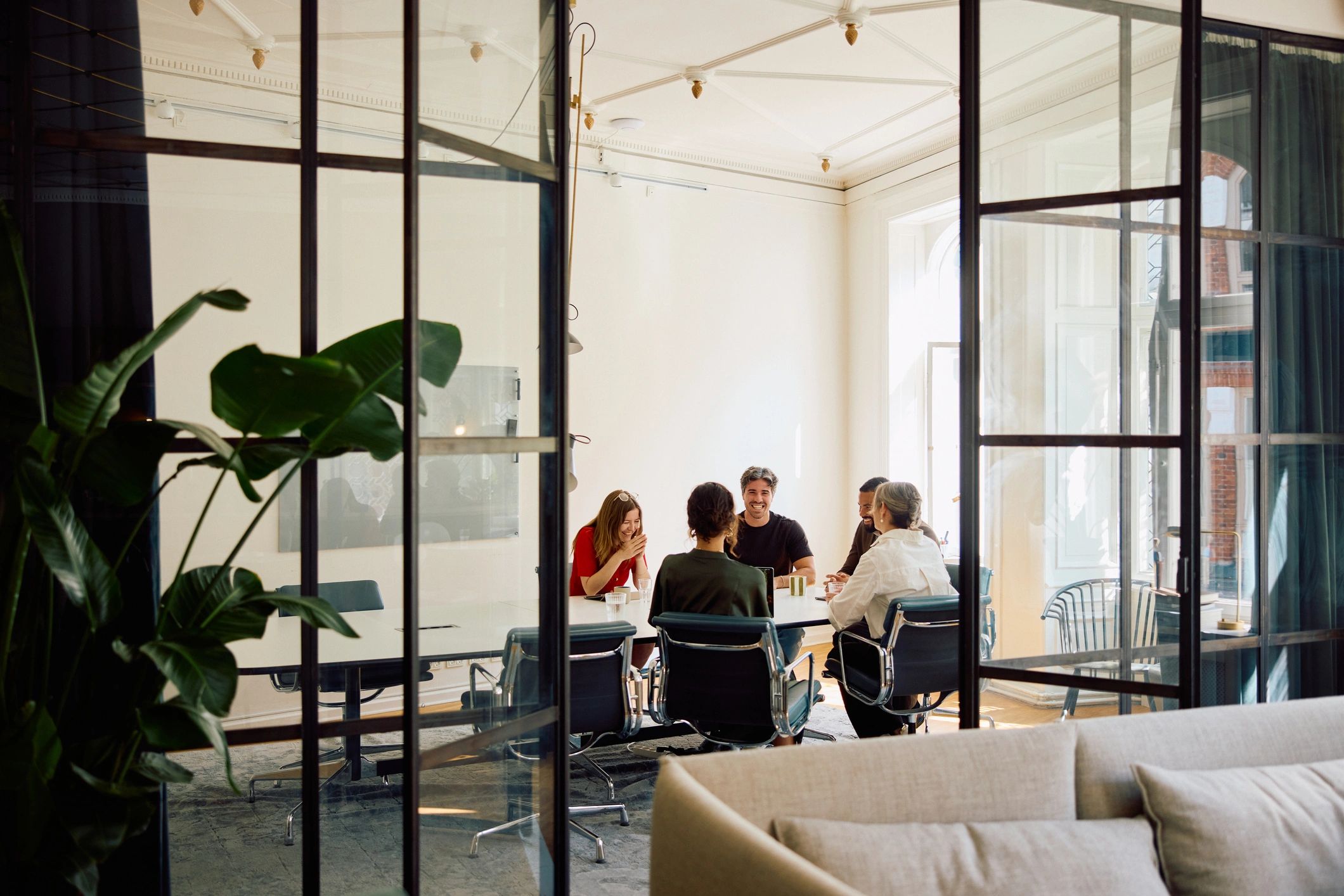 Professionals meeting in a modern office