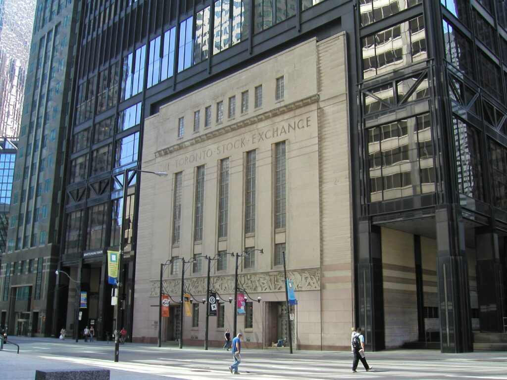 The old Toronto Stock Exchange building on Bay Street, Toronto